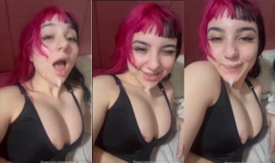 Belle Belinha cai na net mostrando rostinho gozado depois da mamada