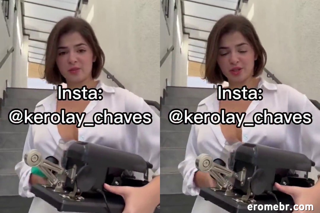 Kerolay chaves gozando usando a maquina de sexo