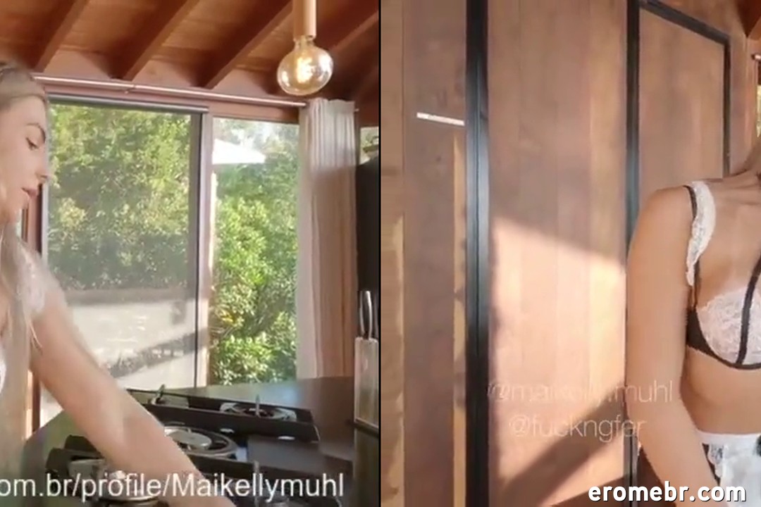 Maikelly Muhl fodendo fantasiada de empregada sexy
